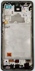 Дисплей с тачскрином Samsung A72 / A725 (сервисный 100% оригинал) (черный) в рамке